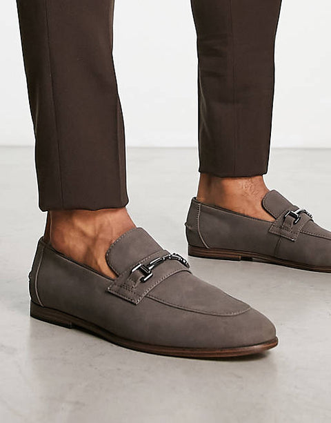 ASOS Design Men's Gray Loafers  AMS329 shoes3 (shr)