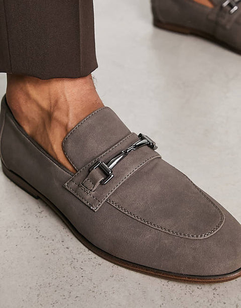 ASOS Design Men's Gray Loafers  AMS329 shoes3 (shr)(st4)