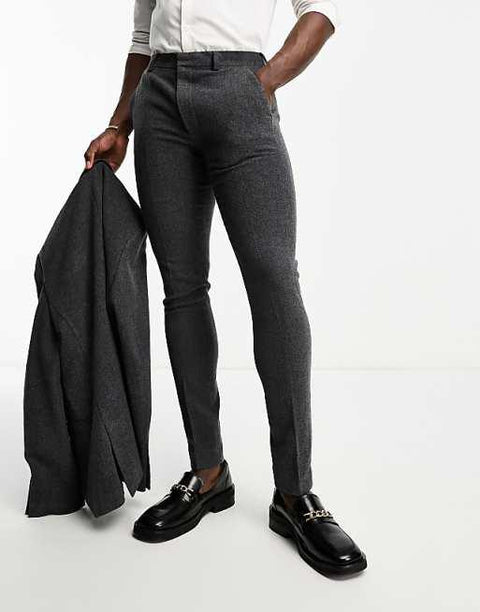 Asos Design Men's Charcoal Skinny Trouser ANF3305