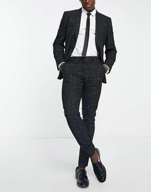 Asos Design Men's Black Suit Trouser ANF3443