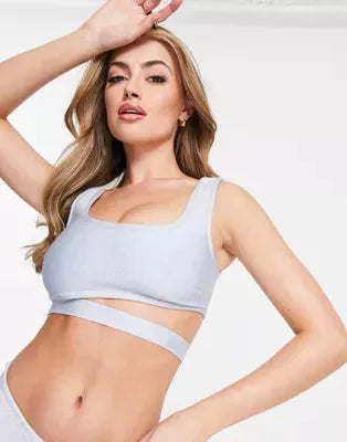 Asos Design  Women's Ice Blue Bikini Top ANF1334