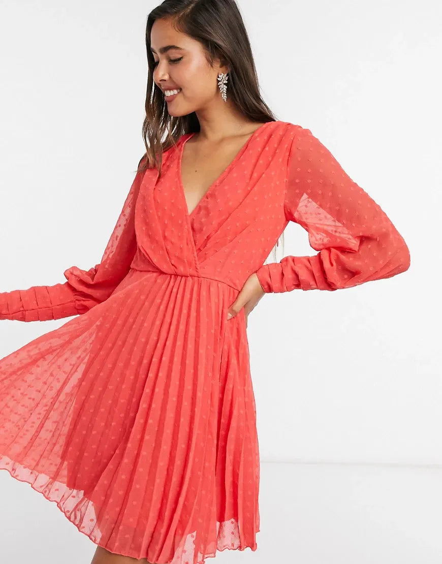 Asos Design Women's Red Dress ANF819