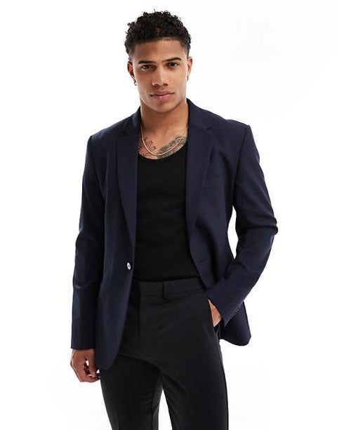 Asos Design Men's Navy Slim Blazer ANF3357