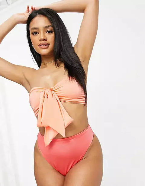 Asos Design  Women's Coral Bikini Top ANF1330