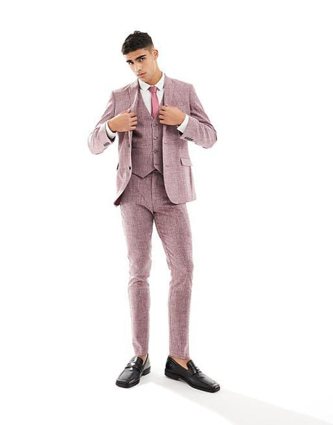 Asos Design Men's Burgundy Suit Trouser ANF2365