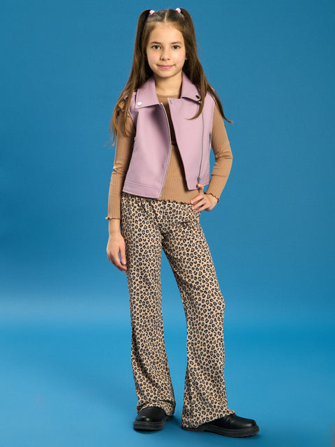 Sinsay Girl's Purple Leather Vest | Sinsay In Lebanon