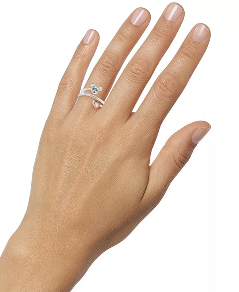 Disney Women's Crystal Mickey Mouse Head with Heart Bypass Ring | Disney in Lebanon