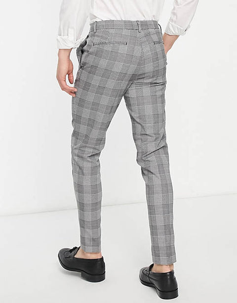 Asos Design Men's Gray Trouser ANF577 (AN)(SHR)