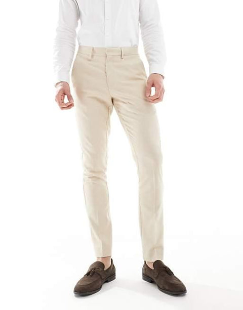 Asos Design Men's Stone Super Skinny Suit Trouser ANF2389