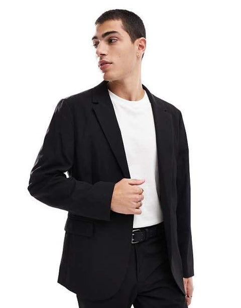 Asos Design Men's Black Slim Blazer ANF3210