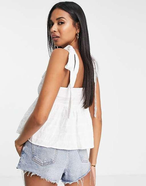 Asos Design Women's White Blouse ANF3067