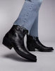 Steve Madden Women’s Black Leather Western Ankle Boots | Steve Madden in Lebanon