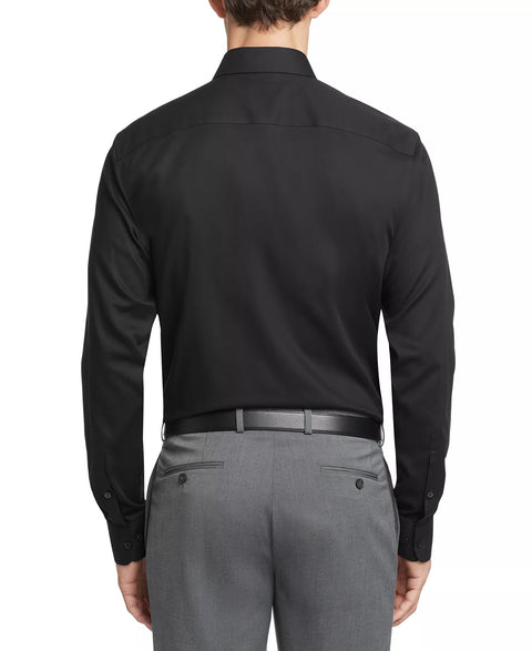Calvin Klein Men's Black Steel+ Slim-Fit Non-Iron Stretch Performance Shirt | Calvin Klein In Lebanon