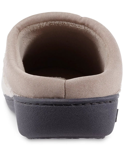 Isotoner Signature  Women's Beige Microterry Pillowstep Slippers with Satin Trim Slipper |Isotoner Signature  in Lebanon