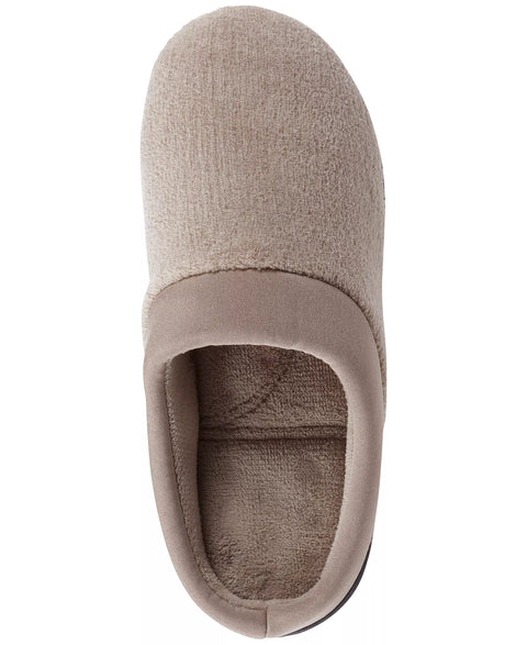 Isotoner Signature  Women's Beige Microterry Pillowstep Slippers with Satin Trim Slipper |Isotoner Signature  in Lebanon