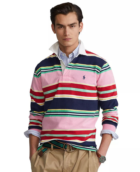 Polo Ralph Lauren Men's Multicolor Classic-Fit Striped Jersey Rugby Sweatshirt |Polo Ralph Lauren In Lebanon