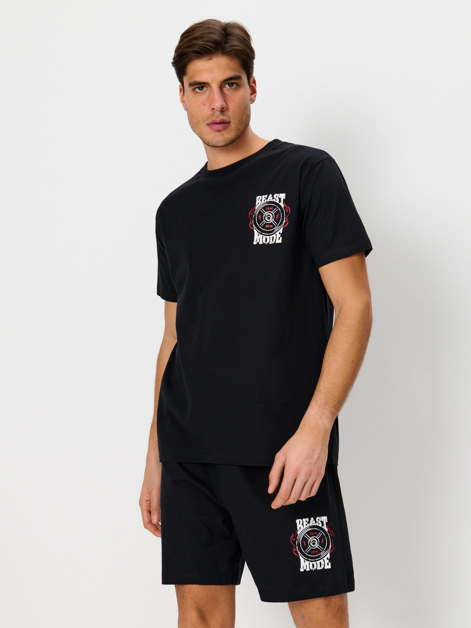 Sinsay Men's Black Two piece Pajama Set | Sinsay in Lebanon