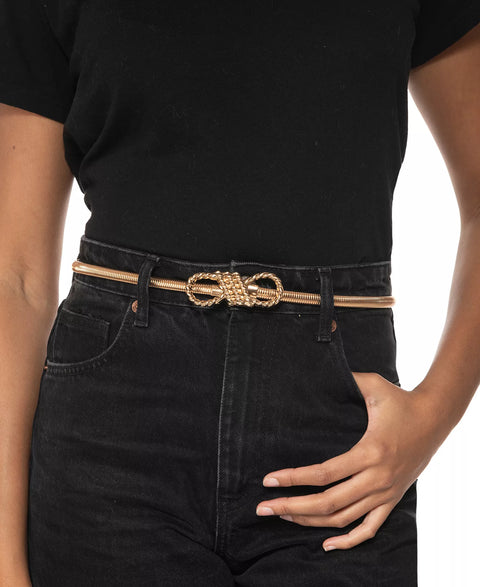 Giani Bernini Women's Gold Sailor Knot Cobra Stretch Belt | Giani Bernini In Lebanon