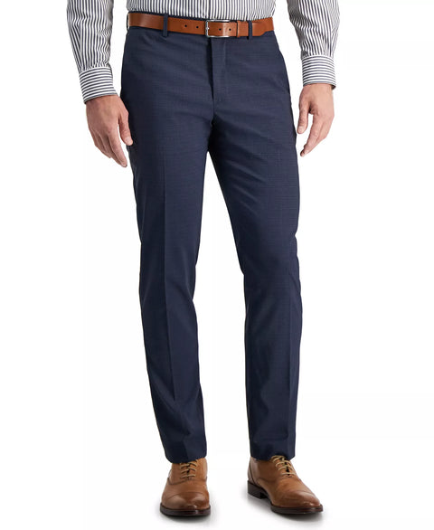 Perry Ellis Portfolio Men's Navy Slim-Fit Stretch Check Dress Pants | Perry Ellis Portfolio In Lebanon