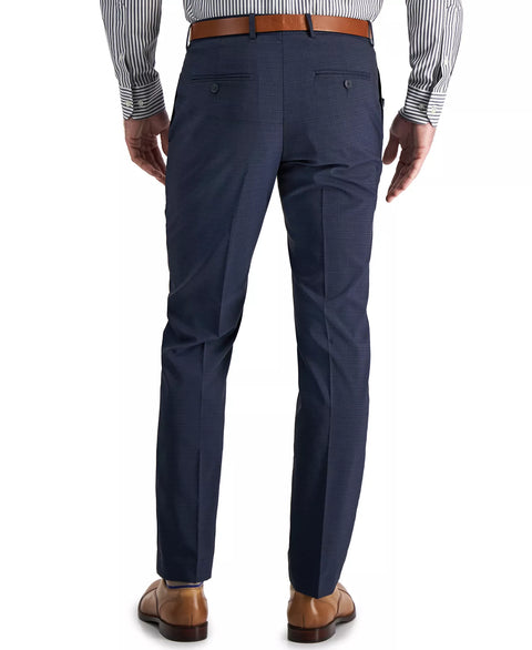 Perry Ellis Portfolio Men's Navy Slim-Fit Stretch Check Dress Pants | Perry Ellis Portfolio In Lebanon