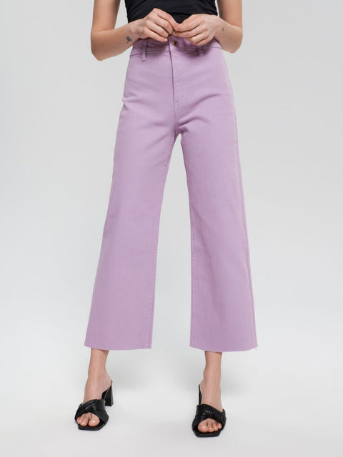 Sinsay Women's Purple High Waist Cropped Jeans | Sinsay In Lebanon