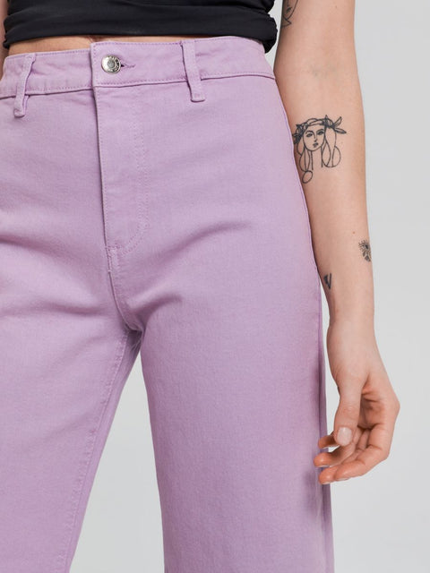 Sinsay Women's Purple High Waist Cropped Jeans | Sinsay In Lebanon