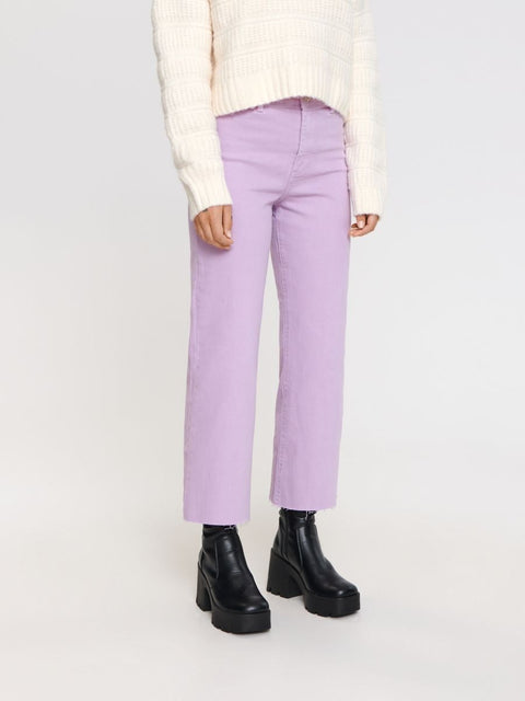 Sinsay Women's Purple High Waist Cropped Jeans | Sinsay In Lebanon