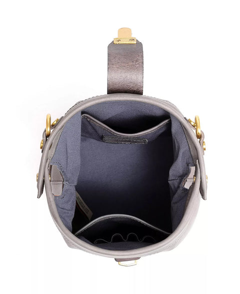 Old Trend Women's Grey Genuine Leather Doctor Bucket Crossbody Convertible Bag | Old Trend In Lebanon