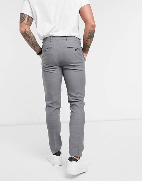 Jack & Jones Men's Light Gray Premium suit  Trousers TYXRV FE534 (shr)