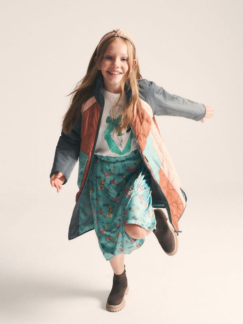 Reserved Girl's Green Floral Midi Skirt | Reserved In Lebanon