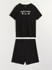 Sinsay Men's Black Muscle Body Graphic T-Shirt and Shorts Set | Sinsay in Lebanon