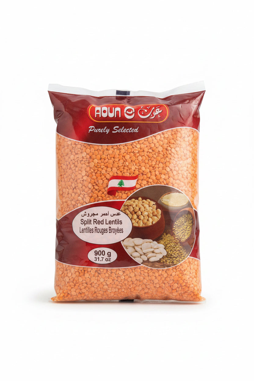 Aoun Split Red Lentils 900g