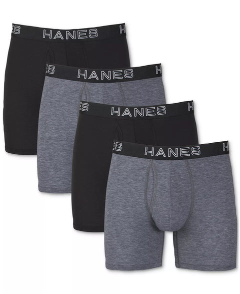 Hanes Men's Black/Gray 4-Pk.Ultra Soft Boxer Briefs   | Hanes In Lebanon
