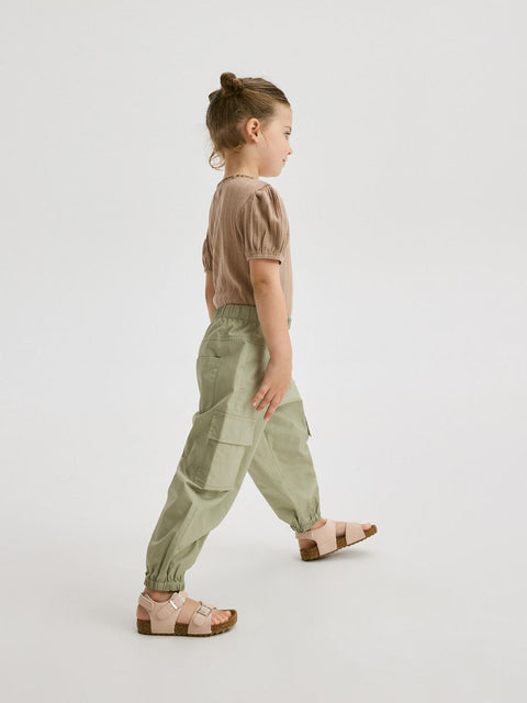 Reserved Baby Girl's Khaki Cargo Joggers | Reserved In Lebanon