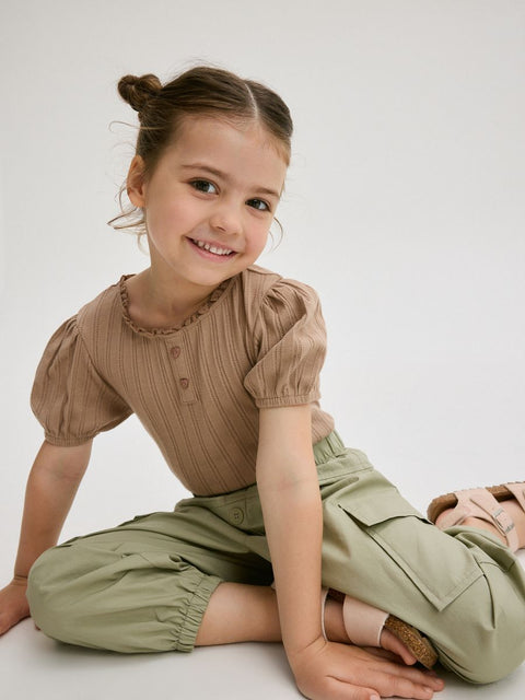 Reserved Baby Girl's Khaki Cargo Joggers | Reserved In Lebanon