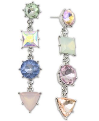 International Concepts Women's Silver Mixed Stone Earring|  International Concepts in Lebanon