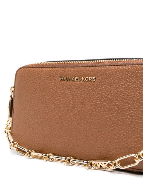 Michael Kors Women's Camel Jet Set Double-Zip Crossbody Bag | Michael Kors In Lebanon