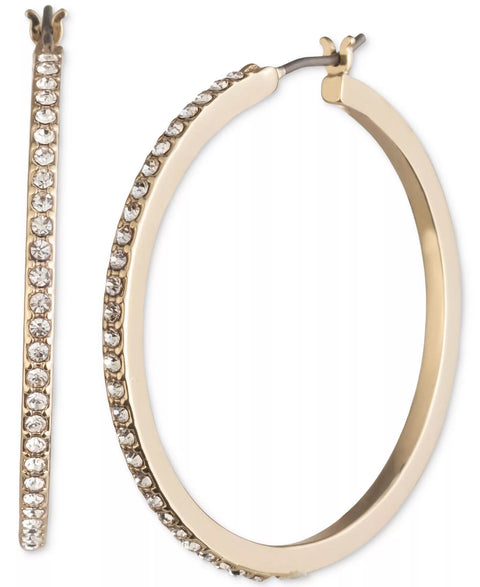Karl Lagerfeld Paris Women's Gold-Tone Pavé Hoop Earrings|Karl Lagerfeld Paris In Lebanon