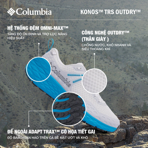 Columbia Gray/Blue Men's Konos TRS OutDry Trail Shoe | Columbia In Lebanon