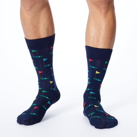 Hot Sox Men's Navy Golf Crew Socks |  Hot Sox in Lebanon