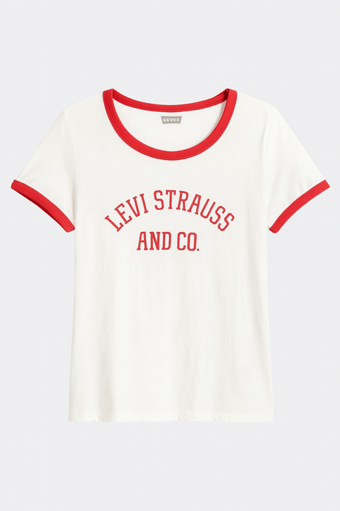 Levis Girl's White T-Shirt ABFK439