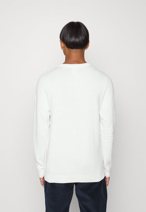 Jack & Jones Men's White Crew Neck Sweater | Jack & Jones In Lebanon