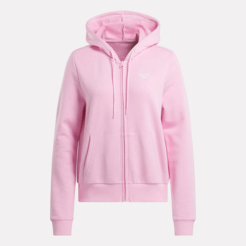 Reebok Women's Pink Small Logo French Terry Jacket | Reebok In Lebanon