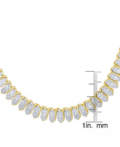 Macy's Women's Gold-Tone Diamond Accent 'S' Link Necklace | Macy's In Lebanon