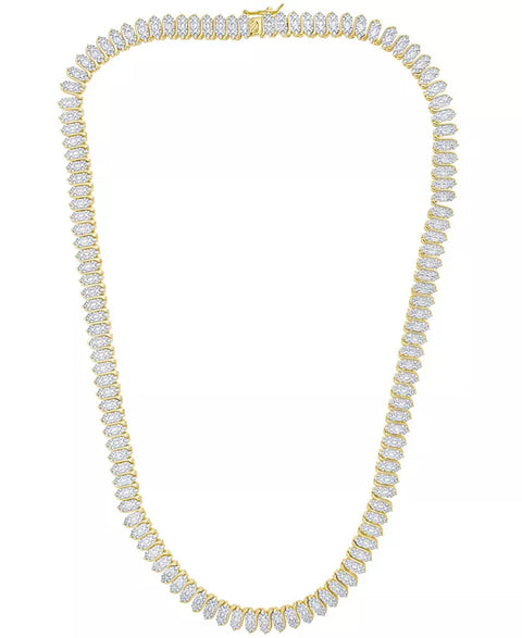 Macy's Women's Gold-Tone Diamond Accent 'S' Link Necklace | Macy's In Lebanon