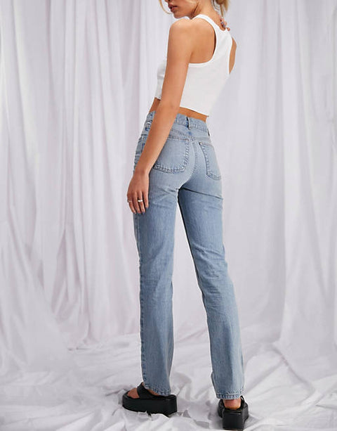 Asos Design Women's Blue Jeans ANF491 (LR 75)shr