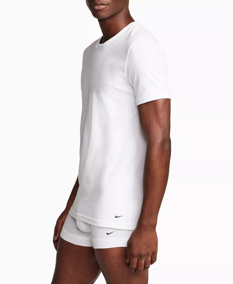 Nike Men's White 2-Pack Dri-Fit Essential Cotton Stretch T-shirts | Nike In Lebanon