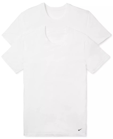 Nike Men's White 2-Pack Dri-Fit Essential Cotton Stretch T-shirts | Nike In Lebanon