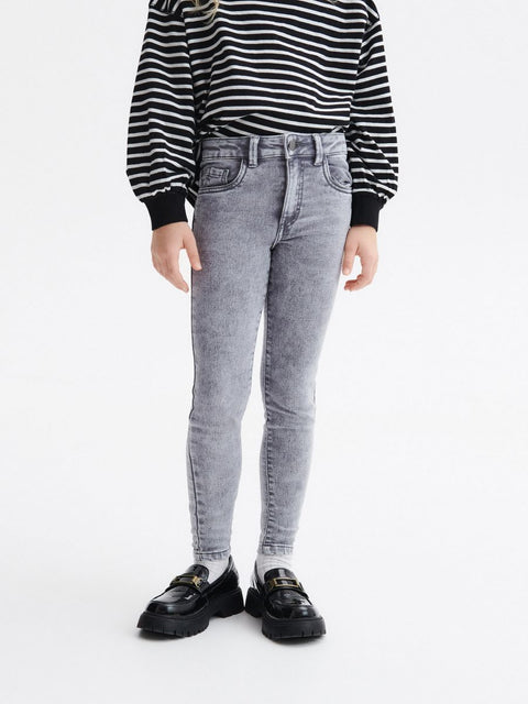 Reserved Girl's Grey Skinny Elastic Jeans | Reserved In Lebanon