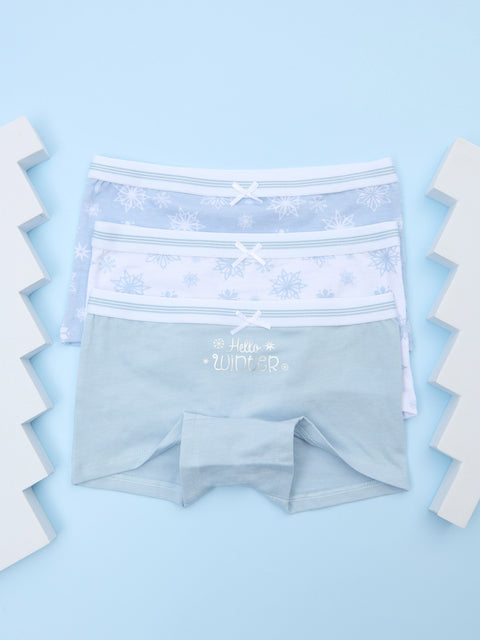 Sinsay Girl's Dusty Blue /White 3pc Boxers | Sinsay in Lebanon